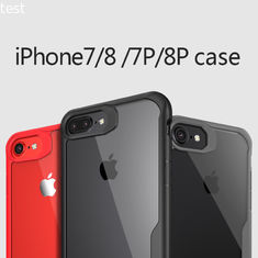 2 In 1 TPU PC Clear Back Cover case for iPhone 8
