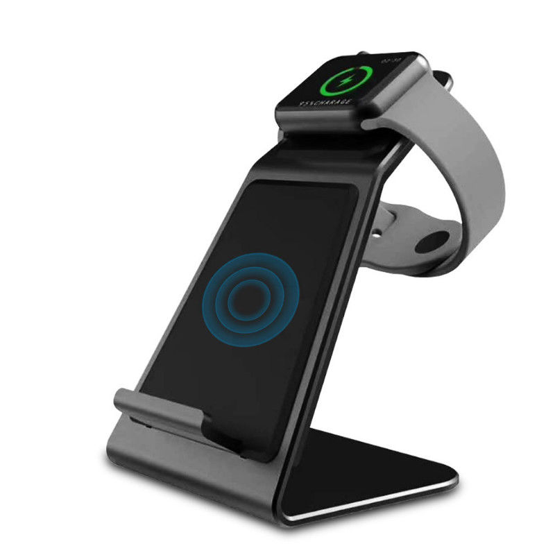 2019 Fast Charging Qi Wireless Desktop Charger Stand 2 in 1 Universal for Samsung/iPhone/Huawei for Apple Watch iWatch