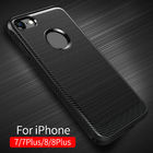 Hot selling silicone case phone cover carbon fiber case for iPhone 8 plus case