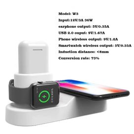 2019 usb fast wireless charger 4 in 1 wireless charger fast for smartphone and smartwatch and pad